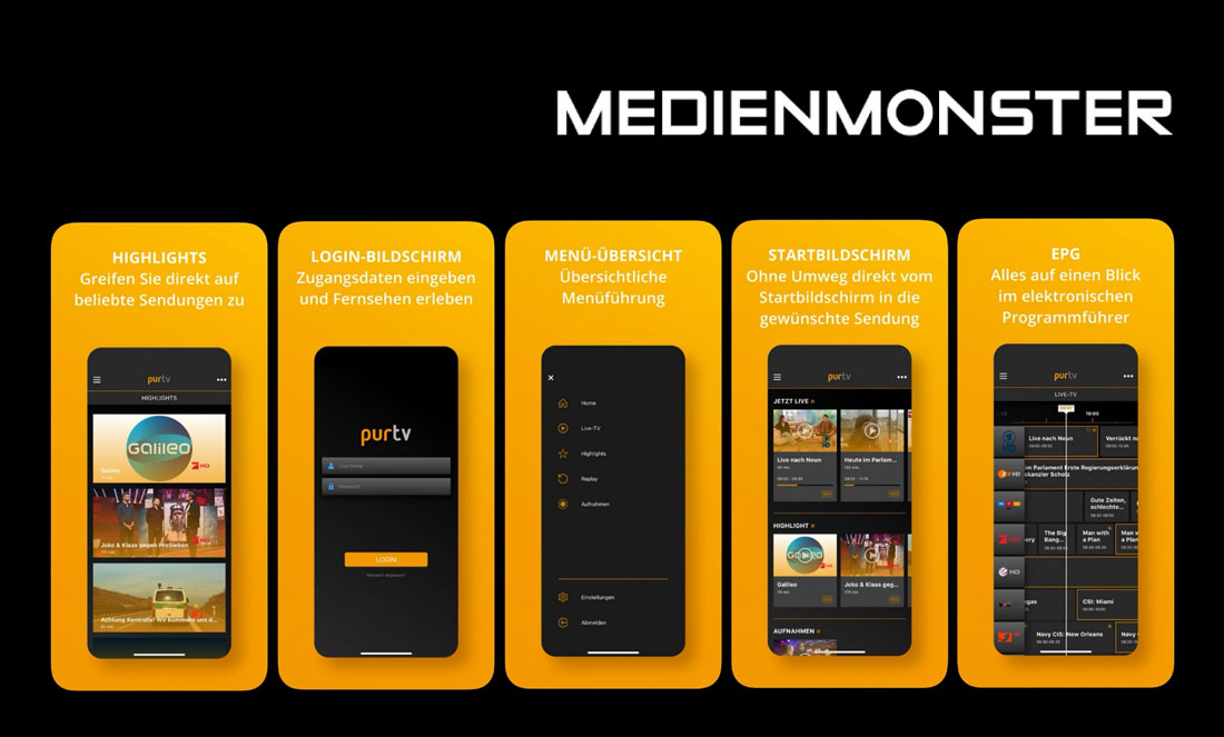 purTV-Mobile TV-App von Medienmonster
